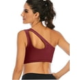 thumbnail image 5 of LELINTA Sexy Cute One Shoulder Sports Bra for Women Medium Support Workout Yoga Bra, 5 of 6