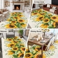 thumbnail image 6 of Area Rug 72×108in, Farmhouse Yellow Sunflower Floral Floor Carpet Living Room Rug, Vintage Blossom Flowers Non-Slip Welcome Mat Indoor Rugs for Bedroom Dining Room, 6 of 9