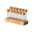 thumbnail image 3 of TISHITA Glass Test Tubes Single Dose Coffee Bean Storage Tubes for Countertop Pantry 6 high and low glass, 3 of 8