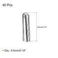 thumbnail image 2 of Uxcell 40Pack 4.5x20mm Metal Shoelace Tips Open Mouth Shoelace Repair Cords End Tips Silver, 2 of 6