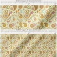 thumbnail image 2 of Soimoi Yellow Cotton Poplin Fabric Mandala & Paisley Printed Fabric 1 Yard 58 Inch Wide, 2 of 7