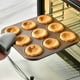 thumbnail image 5 of Juego de 9 bandejas antiadherentes de acero al carbono para hornear pasteles | Bandeja de acero inoxidable grueso apta para horno | Molde cuadrado de 26 cm en oro rosa | Utensilios para hornear, 5 of 6