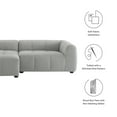 thumbnail image 2 of Liana Left-Facing Upholstered Fabric Modular Sofa with Chaise in Pewter, 2 of 8