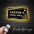 thumbnail image 2 of Handmadetneonsign Custom Name Billiards Pool Hall Metal Wall Art LED Light - Personalized Pool Hall Name Sign, 2 of 5