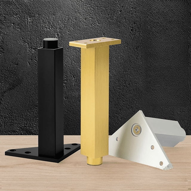 Patas de gabinete cuadradas Patas de gabinete de muebles de aleación de aluminio Patas de gabinete Mueble de baño Mueble de TV Columna de soporte Mesa de café Viga de cama Elevación