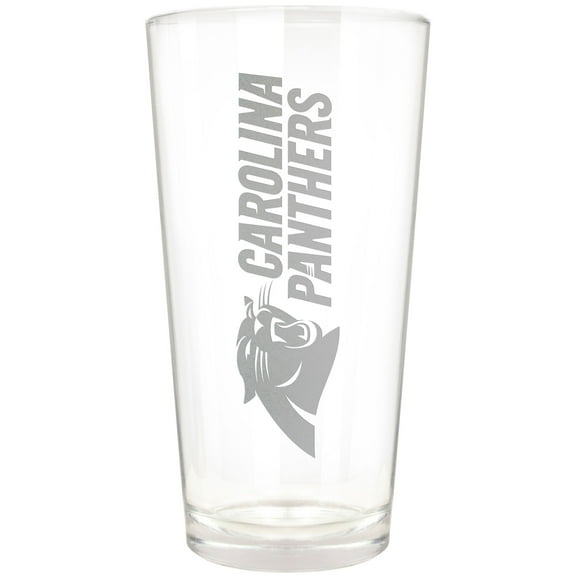 Carolina Panthers Etched 16oz. Vertical Rally Cry Pint Glass