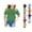 Green, variant on Girls Safari Leopard T-Shirt Cute Cartoon Wild Cat Graphic Loose Fit Crewneck Short Sleeve Summer Active Tee
