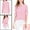 Pink, variant on INSPIRE CHIC Women's Button Down Roll-up Long Sleeves Lapel Collar Shirts XS Gray