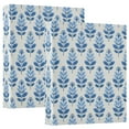 thumbnail image 2 of Three Ring Binder Minimalist Blue Leaves 1.5 Inch Round Binder D-Rings for Office Supplies and More, 2 of 10
