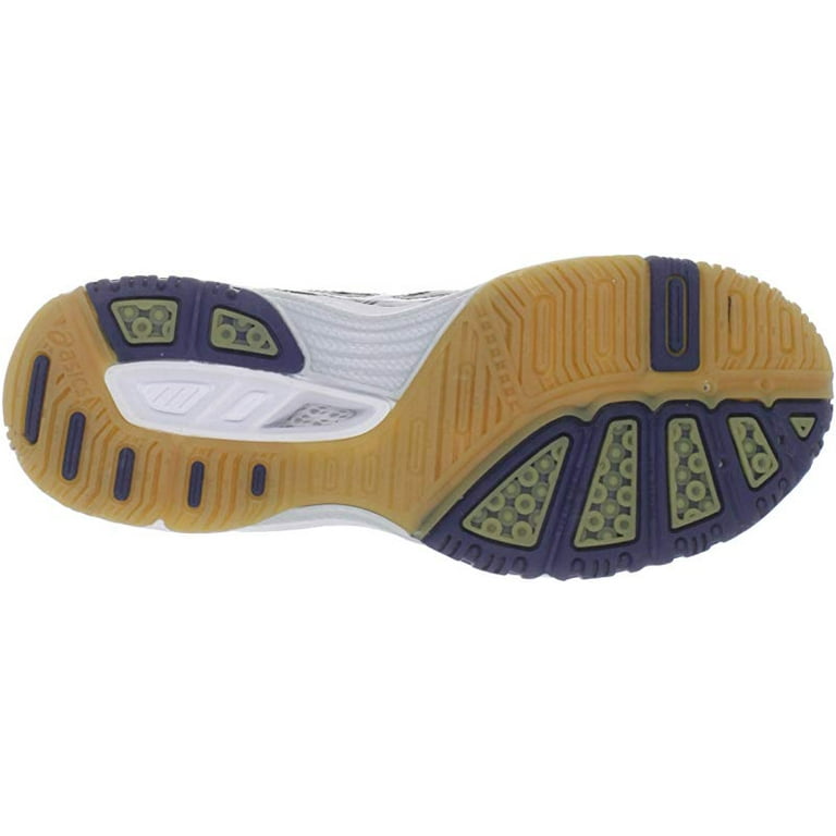 ASICS Women s 1140 V Volleyball Shoe White Navy Silver 10.5 B M