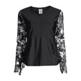 thumbnail image 6 of Time and Tru Women's Long Sleeve Rash Guard Swim Cover Up, 6 of 6