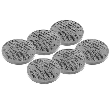 Set of 6 Gray Plastic Toy Sewer Grates For WWE Wrestling Action Figures