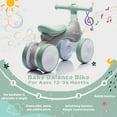 thumbnail image 6 of Baby Toddler Balance Bike with Bubble Machine for 1 Year Old Children,4 Wheels Kids Balance Bike w/Bubble Maker,Kids Ride on Toys w/Music,Headlight for Ages 12-36 Months Boys Girls (Light Green), 6 of 7