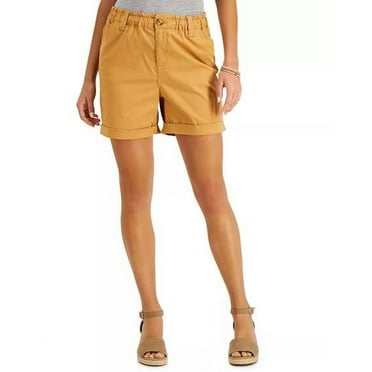 Women's Style & Co High-Rise Cuffed Short Brown Size 6