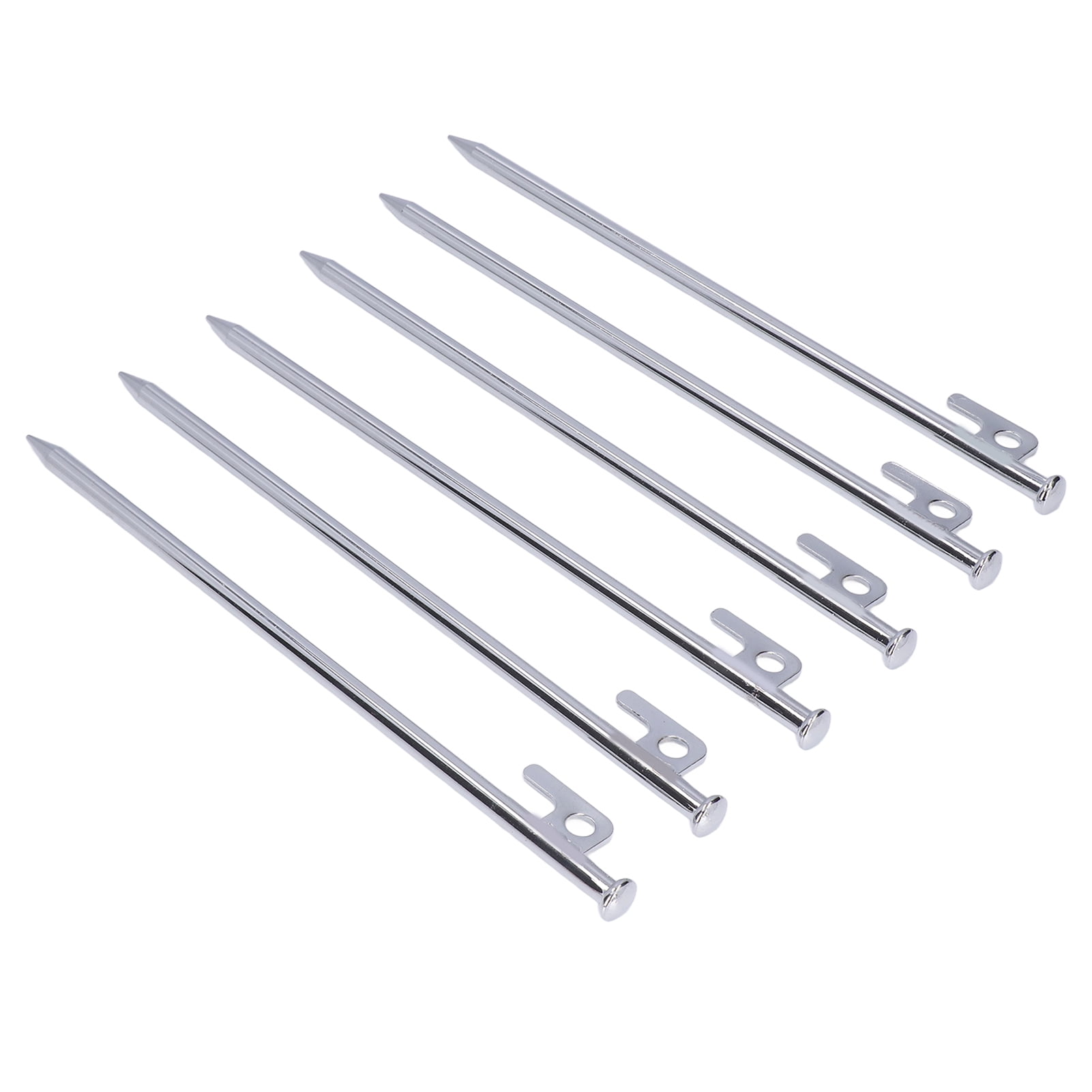 LAZIOEGR 6Pcs Heavy Duty Tent Stakes Pegs 11.8 Inches / 300 mm Carbon Steel Camping Pegs for Outdoor Hiking Backpacking Pitching Tents Anti Dropping Good Fixability Flat Head Design