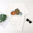 thumbnail image 3 of Odeerbi Clearance Thanksgiving Shirts for Women Trendy Short Sleeve Shirt Casual T-shirt Print Tee Shirt White, 3 of 5
