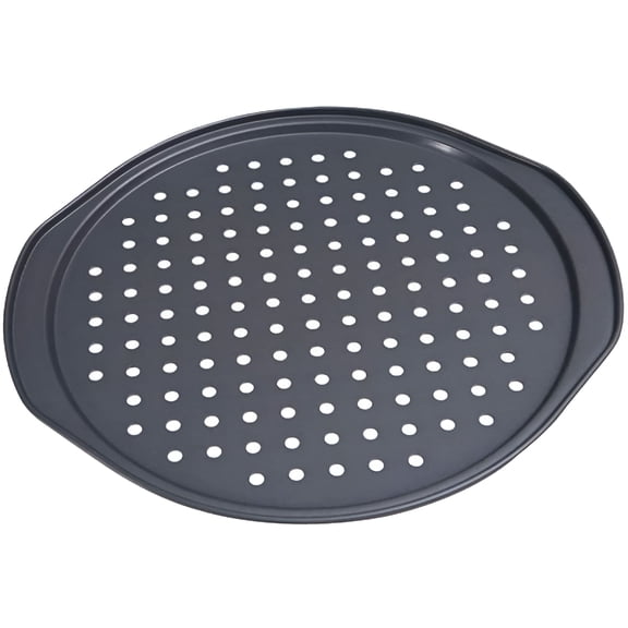 ACDANC 14" Nonstick Carbon Steel Pizza Pan Bakeware with Holes Pizza Baking Pan for Oven Baking Supplies(35 x 33 x 1.5 cm)