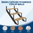 thumbnail image 3 of Heavy Duty Steel Stair Stringer 2-Pack – 3-Step Metal Stair Riser with Reinforced Support Legs, Corrosion-Resistant, 600 lb Capacity, Easy Installation, Includes Pair of Gloves, 3 of 6