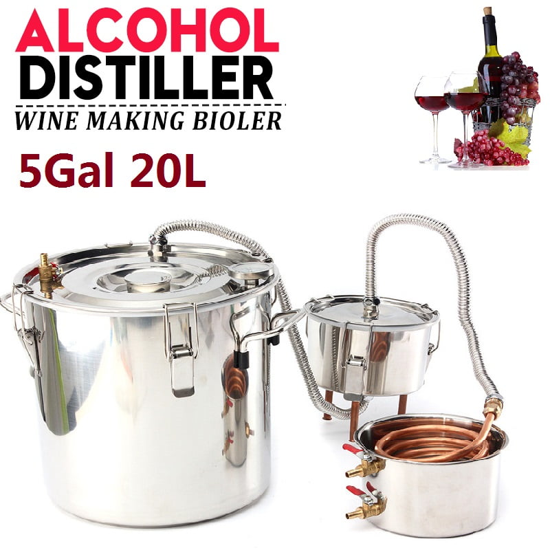20L 5Gal Multifuntional Water Distiller Copper Boiler With Thumper Keg