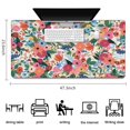 thumbnail image 5 of Long Mouse Pads for Desk,Pioneer Flower Floral Print Pattern Desk Mats on Top Of Desks, Desk Mouse Pad Extra Large with 3mm Non-Slip Base and Stitched Edge for Gaming,Office,Work,Home 47.3"x23.6", 5 of 6