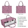 thumbnail image 2 of Large Capacity Tote Bag,Pink and Black Of Leopard Print Handbag Fashion Luxury Tote Bag,15.7"x13"x 5.1" Inches,Laptop Compatible, 2 of 6