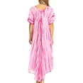 thumbnail image 2 of Sakkas Melika Tie Dye Caftan Dress - Pink - One Size, 2 of 5