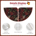 thumbnail image 4 of KLL Fishbone Rose Christmas Tree Skirt 30" ,Party Decorations Farmhouse for Christmas Decorations Holiday Party, 4 of 6