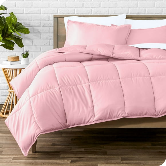 Bare Home Goose Down Alternative Comforter Set - 3 Piece Set - King/Cal King, Light Pink