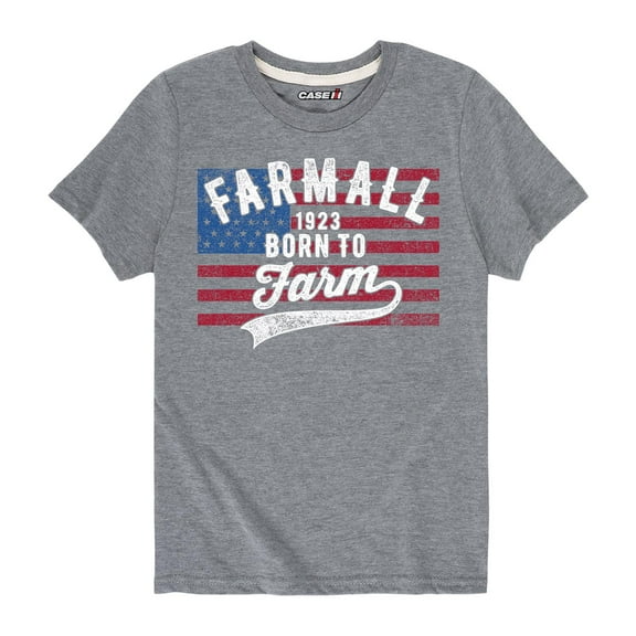 Case IH - Farmall Born To Farm Flag - Toddler Short Sleeve Graphic T-Shirt