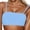Sky Blue, variant on Women tank top Removable Bandeau Bikini Top solid color sleeveless swimwear Adjustable Straps 2 in 1 print cropped camis Beach Pool