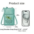 thumbnail image 2 of OIDERY Personalized Leather Cell Phone Wallet Card Wallets Purse Transformation Dragonfly Change Season Gifts Personalized Gifts for Girlfriend Friends, 2 of 12
