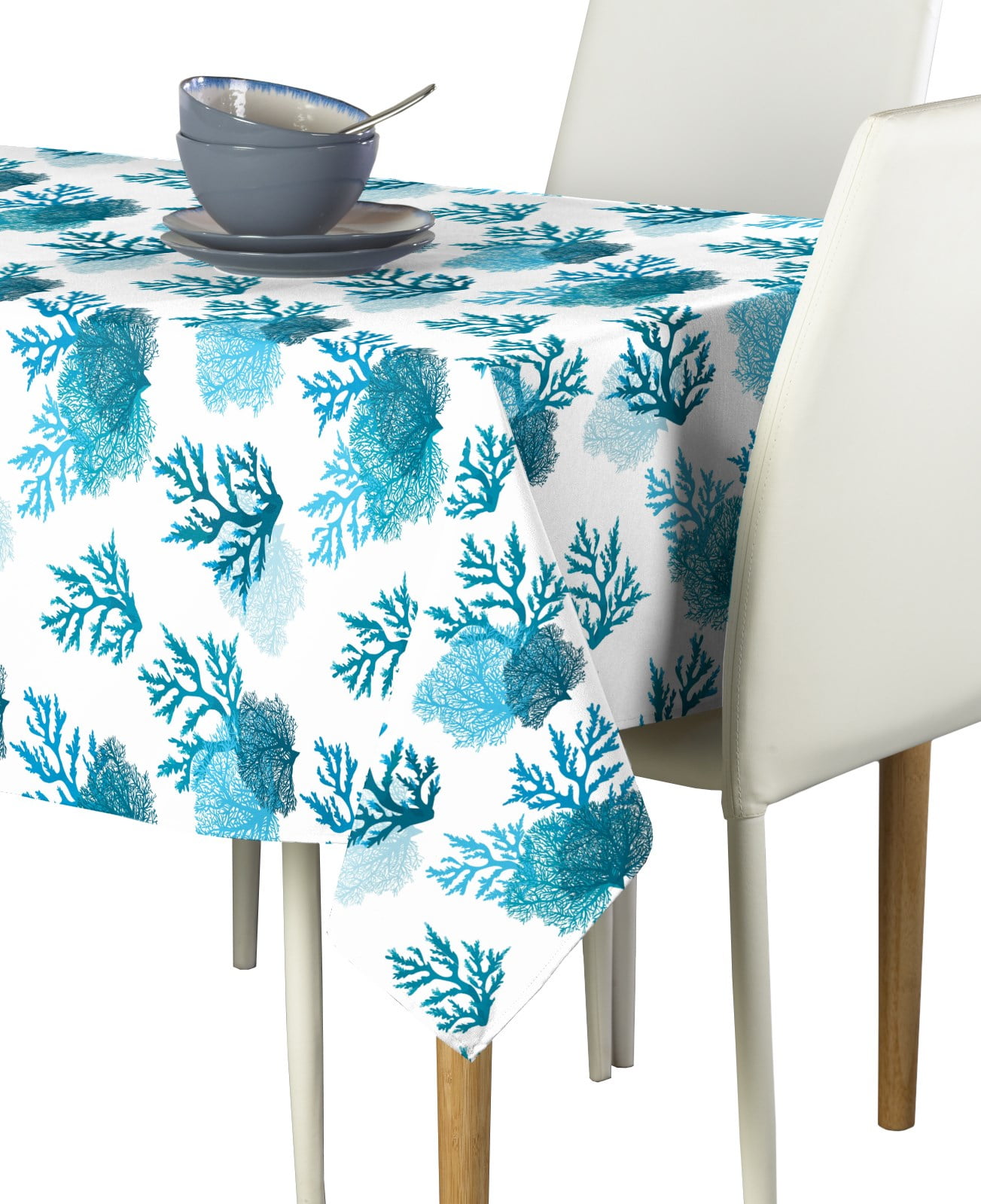 Fabric Textile Products Blue Coral Tablecloth 60"x84"