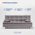 thumbnail image 2 of LASE Muebles Sofá Cama Janeiro Matrimonial Sillón Reclinable 3 Posiciones Boucle Chocolate, 2 of 7