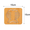 thumbnail image 2 of Cojín para platos con aislamiento térmico de bambú y madera Cojín para cuencos Cojín para mesa Cojín para ollas, 2 of 5