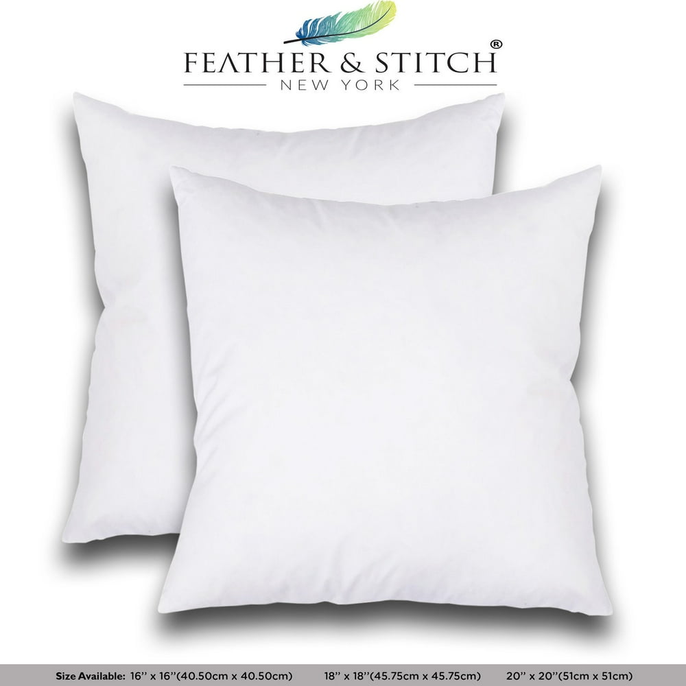 Set of 2Decorative Pillow InsertsSquare Pillow 20x20 inches, Sofa