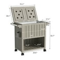thumbnail image 7 of Devoko Outdoor Patio 85qt Rolling Cooler Cart Wheeled Resin Beverage Ice Chest for Outdoor Party, Gray, 7 of 7