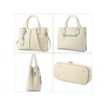 thumbnail image 2 of PULLIMORE Women Satchel Handbags Large PU Leather Shoulder Bags Top Handle Totes Briefcase Work Bag (White), 2 of 8