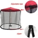 thumbnail image 2 of Sombrilla Roja para Patios, Protección Contra Mosquitos, Maleables y Transpirables, Sombrillas Universales En 2,7 a 4 Áreas Metropolitanas, Ideal Alpino Libre, Fiestas En Jardín, Base Resistente En A, 2 of 7