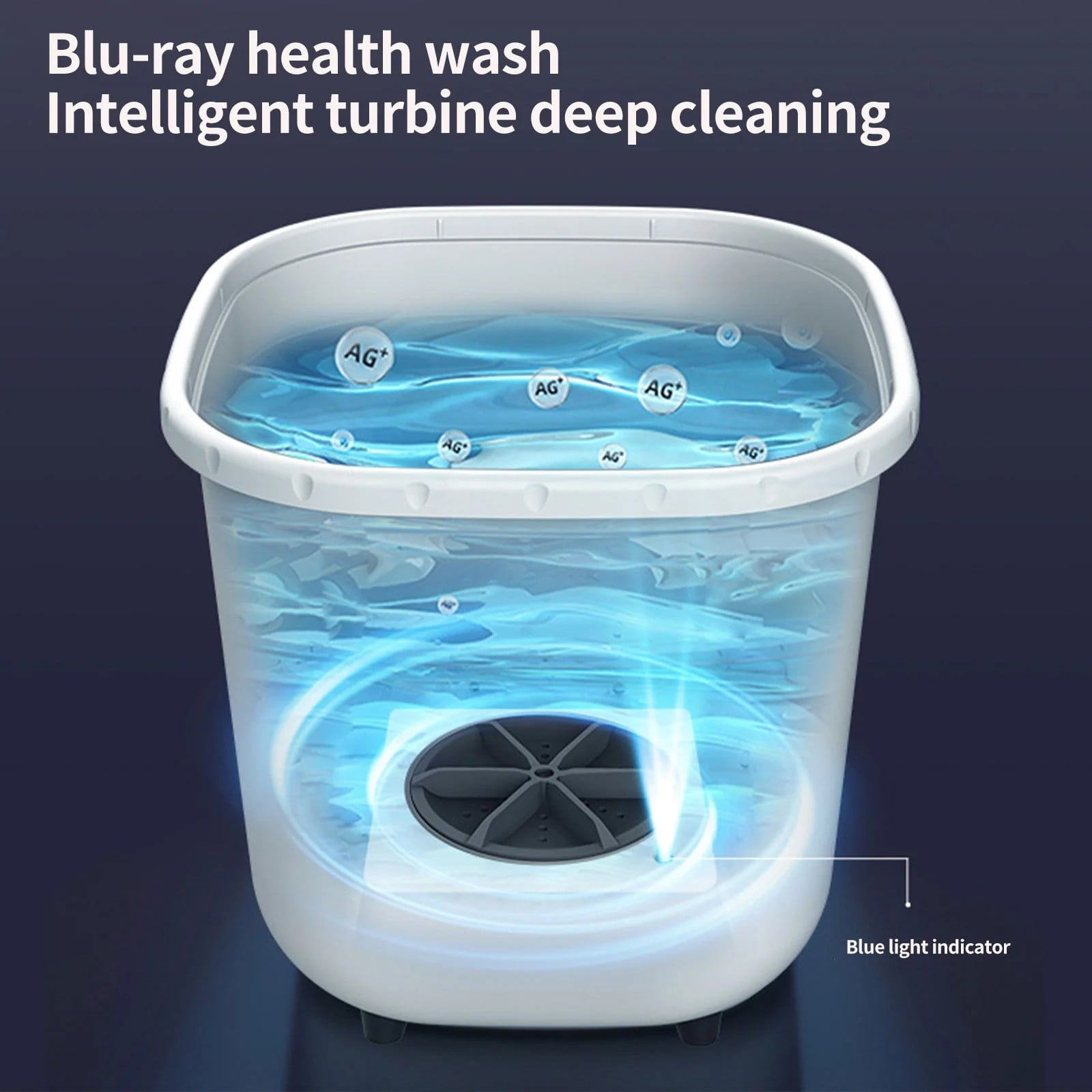 LAILLSH 2026 New Arrival Cleaning Products Portable Washing Machine For Clothes Laundry Bucket Washer For Camping RV Travel Compact