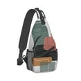 thumbnail image 2 of ZICANCN Crossbody Sling Bags for Women Men,Boho Square Line Design Casual Shoulder Backpacks for Hiking Daypacks, 2 of 9