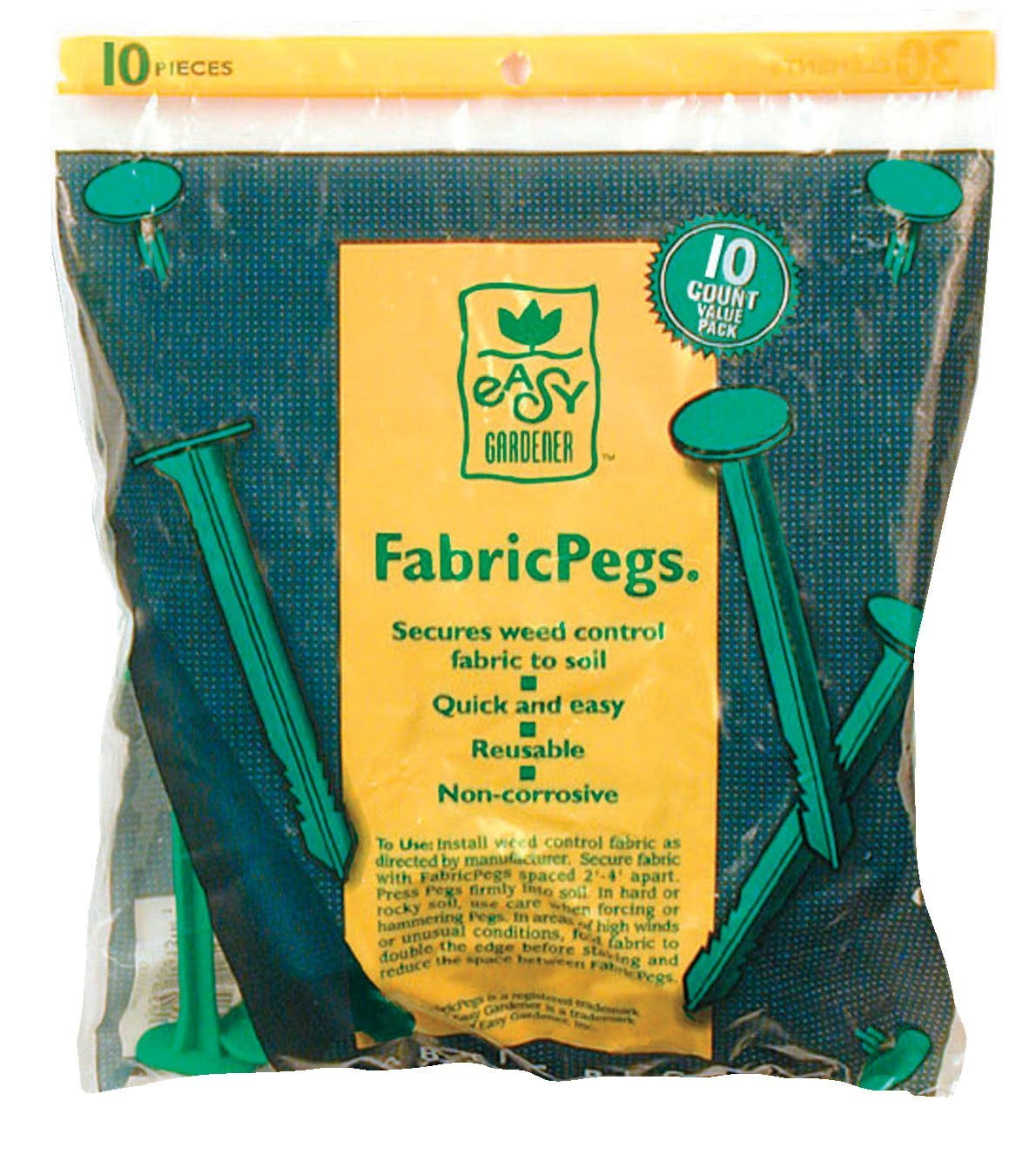 Easy Gardener Landscape Pegs For Securing Landscape Fabric (Reusable