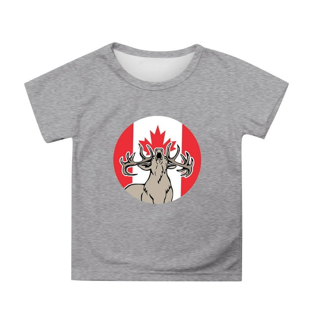 XDZJLR Chemises Filles Manches Courtes Été Col Rond Coupe Décontractée T-Shirts Basiques Gris 6-7 Ans