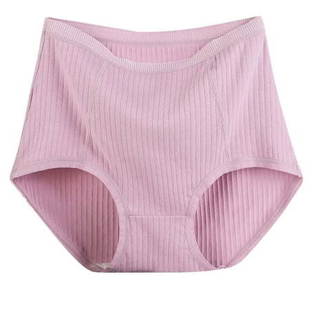 Scyoekwg Women s Underwear Plus Size Solid Color Stretchy Comfort High Waisted Underwear Ladies Underpants Hipster Panties Lace Underpants(Hot Pink XXXL)