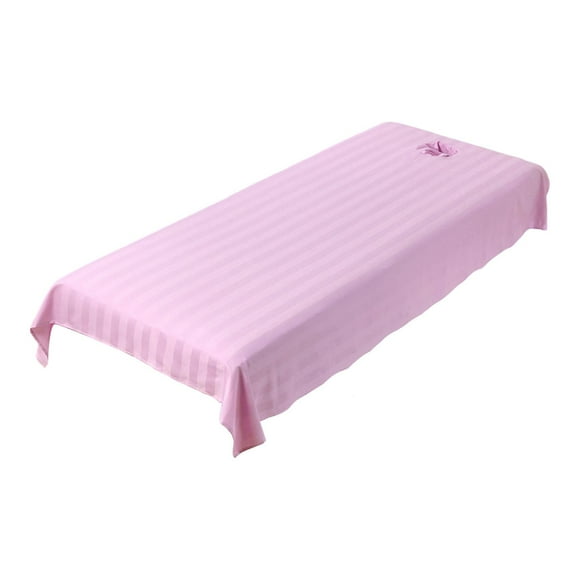 EHJRE Massage Table Sheet Beauty Bed Sheet with Face Breath Hole Washable Premium Face Rest Cover Flat and Fitted Sheet, for Beauty Pink
