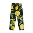 thumbnail image 4 of Xecao Lemon Fruits Flowers Leaves Men's Straight Lounge Pajama Pants: The Ultimate in Comfortable Sleepwear, 4 of 9