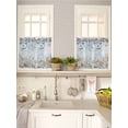 thumbnail image 5 of Blue Beige Coastal 2 Panel Kitchen Curtains for Small Windows, Beach Starfish Summer Eucalyptus Ombre Bathroom Tier Curtain, Short Window Treatment for Bedroom/Living Room 55"x36", 5 of 6