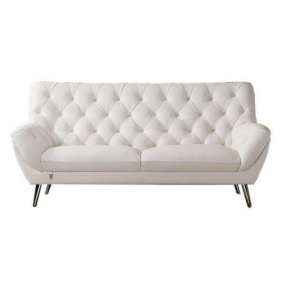 American Eagle Furniture Italian Leather Sofa in White