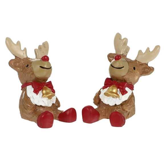 FENGGUIQU 2Pcs Xmas Fish Tank Decor Light Brown Resin Aquarium Ornament for Holiday Display