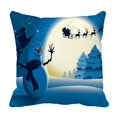 thumbnail image 1 of EREHome Happy snowman waving to Santa sleigh Pillow Case Cover Set 20x20 Inch, 1 of 1