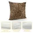 thumbnail image 4 of Chilfamy Leopard Print Pillow Covers Short Plush Square Design Pillowcase Breathable Easy to Change 1PC 18x18in, 4 of 5